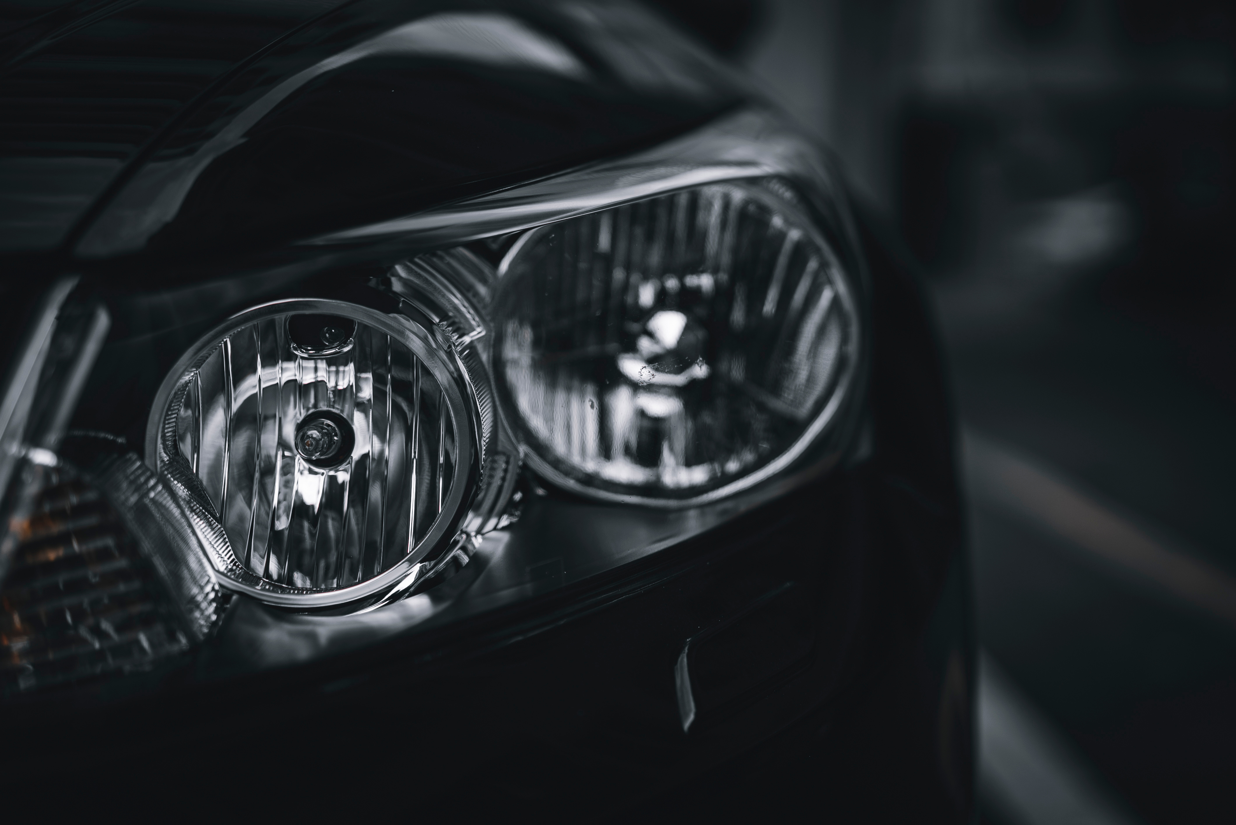 Close up of Car Headlights